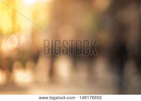 City commuters at sunset. Blurred background image for business, modile apps, and other uses.