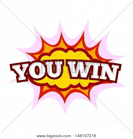 Vector stock of comic explosion you win winner