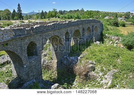 A third century Roman over the River Mostanici near to Nicsik in Montenegro