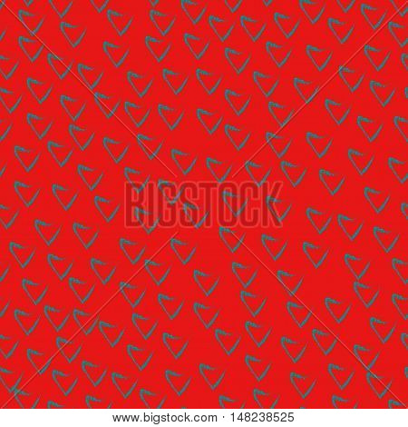 Heart chaotic seamless pattern. Fashion graphic background design. Modern stylish abstract colorful texture. Template for prints textiles wrapping wallpaper website etc. Stock VECTOR illustration