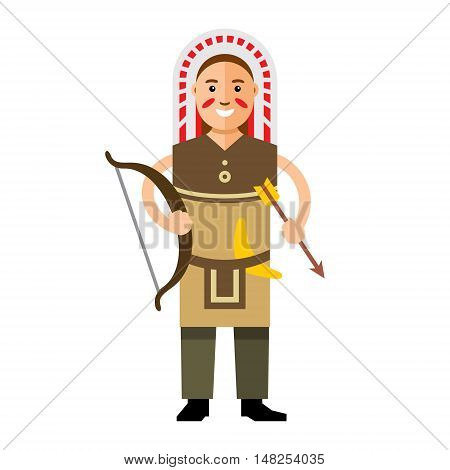 Archer tribe. Isolated on a white background