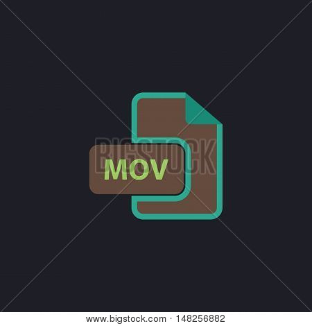 MOV Color vector icon on dark background