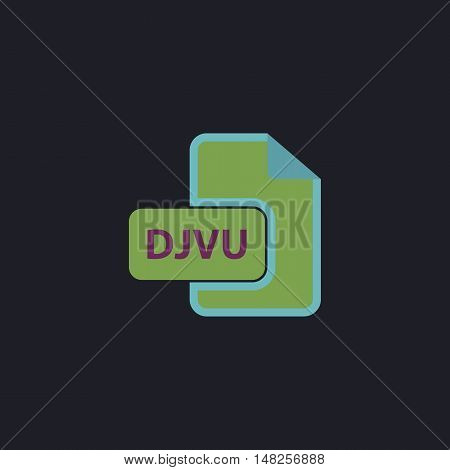 DJVU Color vector icon on dark background