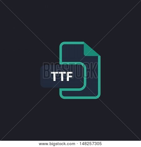 TTF Color vector icon on dark background