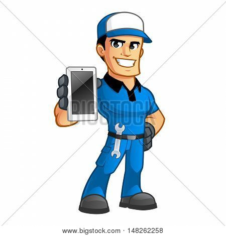 Sympathetic car mechanic, he has a spanner in his belt