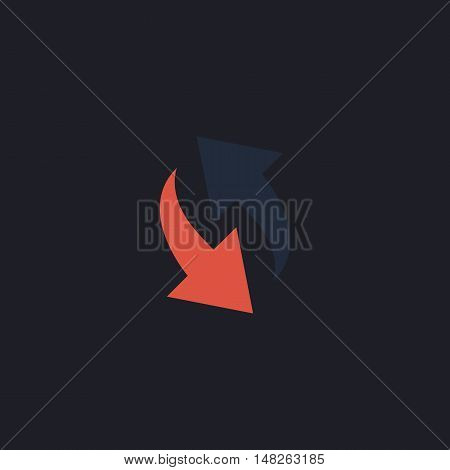 reload Color vector icon on dark background