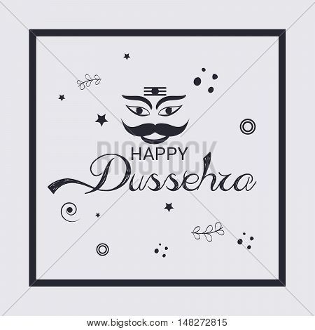 illustration of Creative banner or poster of dussehra with Ravana head.