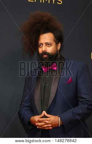 LOS ANGELES - SEP 18:  Reggie Watts at the 2016 Primetime Emmy Awards - Arrivals at the Microsoft Theater on September 18, 2016 in Los Angeles, CA