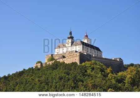 Castle Forchtenstein on hill in Austria's Burgenland