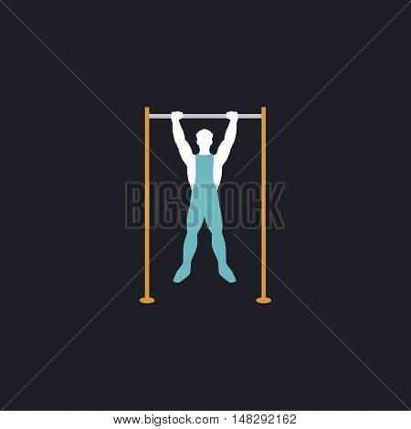 athlete Color vector icon on dark background