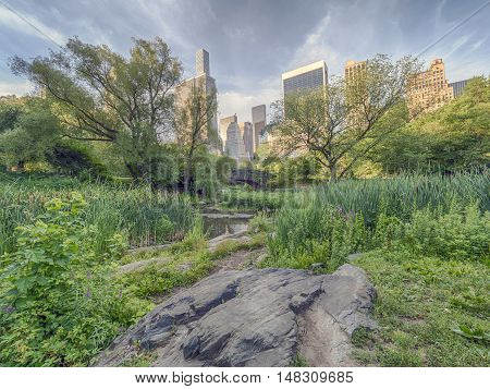 Gapstow Bridge is one of the icons of Central Park Manhattan in New York City