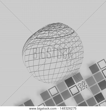 Wire-frame Design Element. Sphere