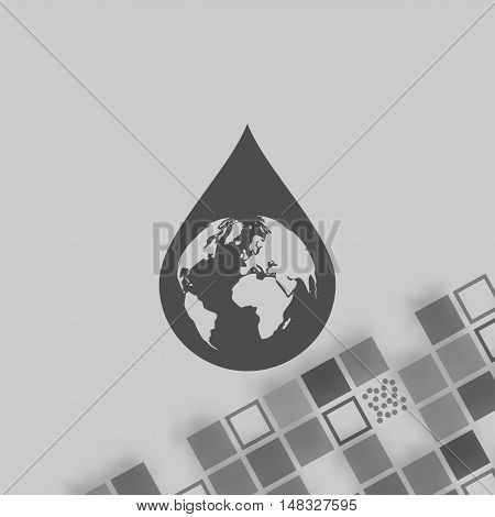 Earth In Water-drop