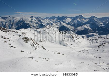Paesaggio di montagna di inverno