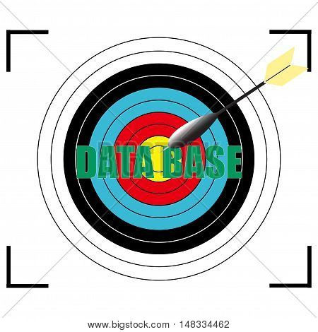 DATA  BASE word Vector EPS 10, business concept.