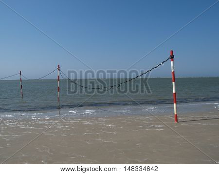 the beach of baltrum in the North sea