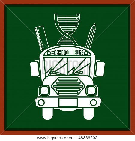 greenboard with school icon vector illustration design