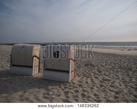 the beach of Borkum in the North sea