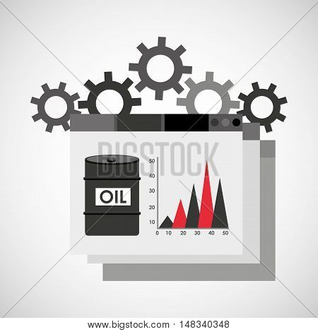 oil prices online industry vector illustration design