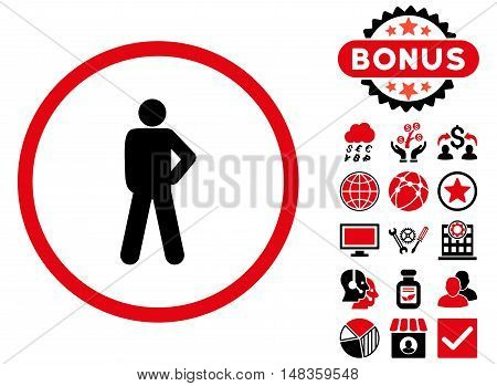Audacity icon with bonus pictogram. Vector illustration style is flat iconic bicolor symbols intensive red and black colors white background.