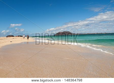 Corralejo Beach on Fuerteventura Canary Islands Spain