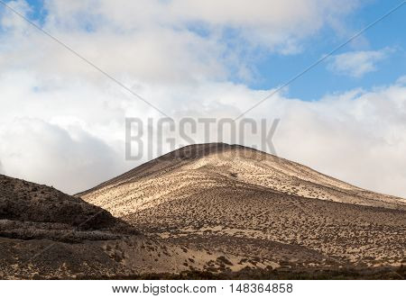 The desert landscape Costa Calma on Fuerteventura. Canary Island. Spain