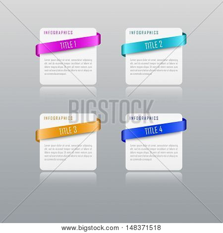 Infographic business concept with 4 options, parts, steps. Infographic design template and marketing icons