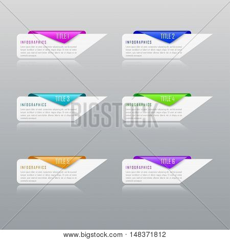 Infographic business concept with 6 options, parts, steps. Infographic design template and marketing icons