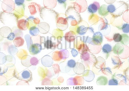 Abstract wate rcolor dropped on white background