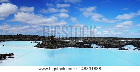 Blue lagoon Thermal spring in Reykyanes Iceland