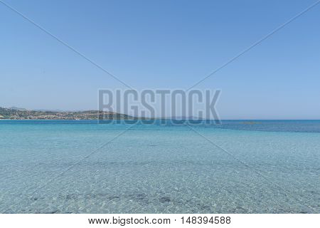 beautiful sea in orosei gulf in sardinia italy