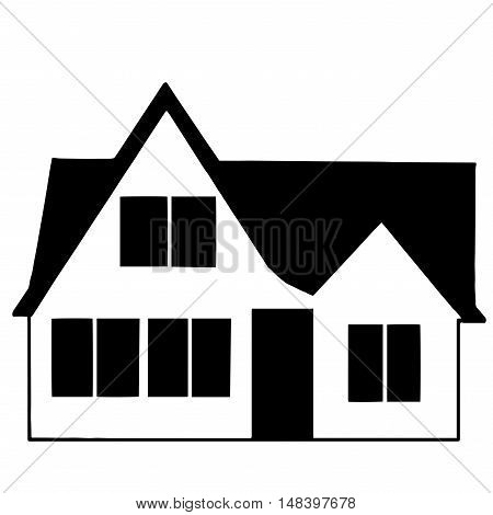 High quality original trendy vector Icon house, isolated big house on white background