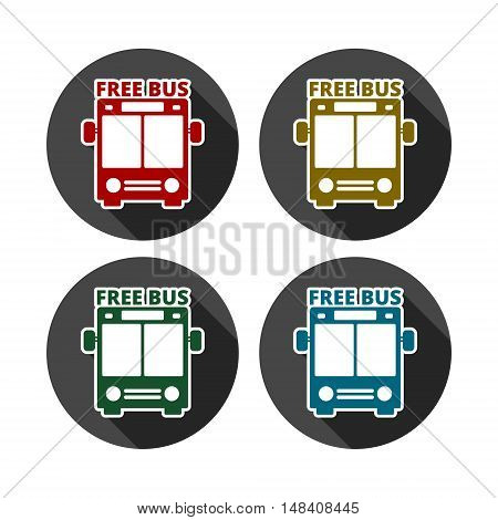 Bus free sign icon. Public transport symbol