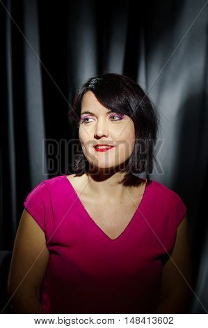 Retro-styled Studio Portrait Of Young Woman