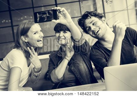 Groupie Together Teamwork Connection College Concept