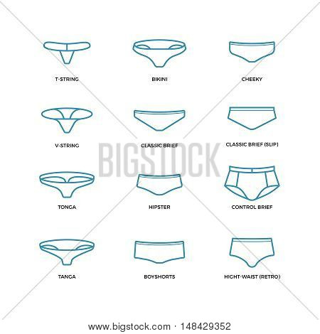 Girl Underwear. Vector & Photo (Free Trial)