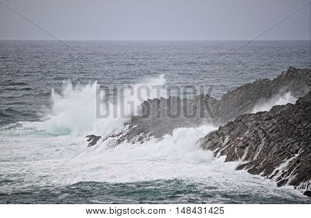 Coastline of Mizen Head in stormy weather County Cork Ireland - HDR