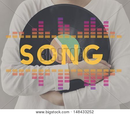 Audio Digital Equalizer Music Tunes Sound Wave Graphic Concept