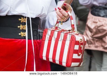 Detail Of Bag During Milan Fashion Week