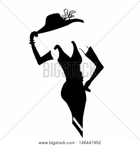 Fashion woman in dress  isolated on white background