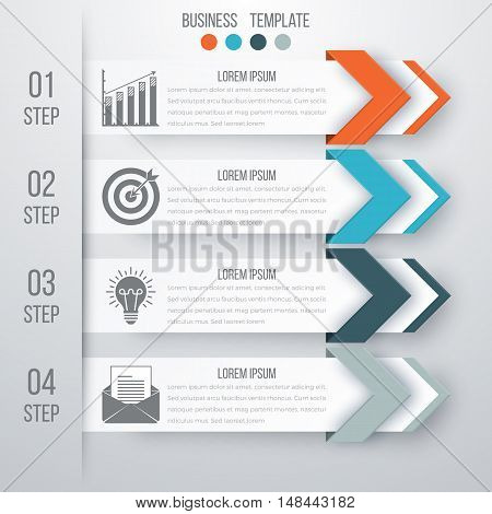 Vector illustration infographics four options. Stock vector