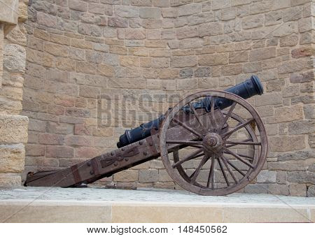 Ancient street cannon in Icheri Sheher. Baku