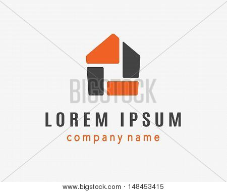 Vector House logo, Real estate company template