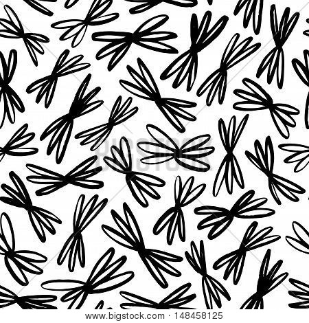 Seamless pattern with hand drawn abstract element. Ink illustration. Hand drawn ornament for wrapping paper. Organic ornament.