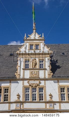 Decorated Facade Of The Neuhaus Castle In Paderborn
