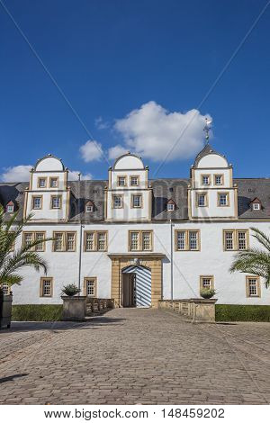 Front Of The Baroque Castle Neuhaus In Paderborn