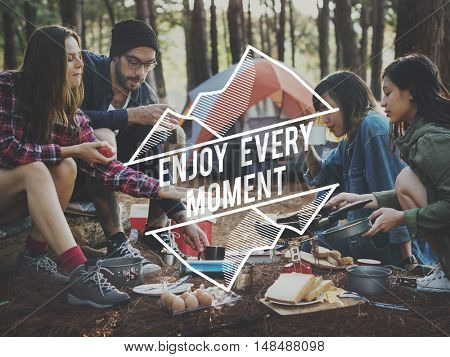 Camping Adventure Trekking Nature Relaxation Concept