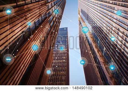 Looking Up Lower Angle Exterior Commercial Building