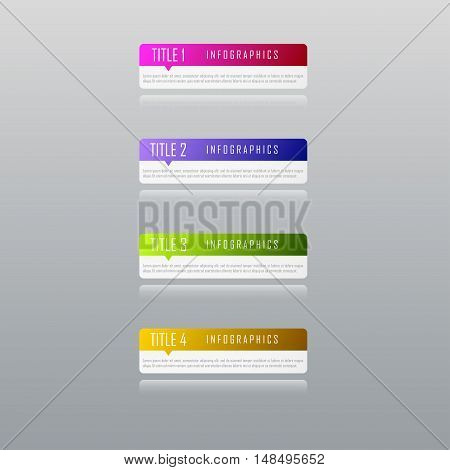 Infographic business concept with 4 options, parts, steps. Infographic design template and marketing icons