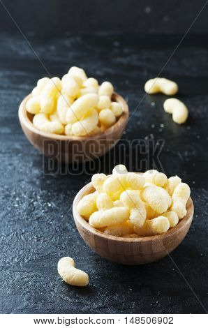 Corn Sticks On The Black Table